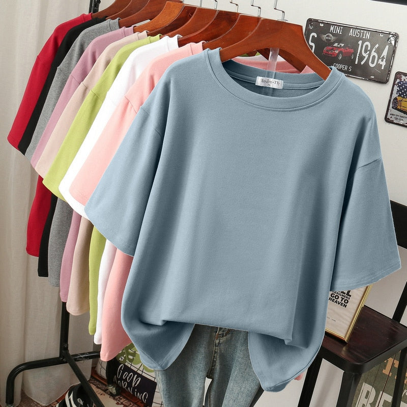Stilla | Bomuld Basic Plus-Størrelse T-Shirt til Kvinder Annika