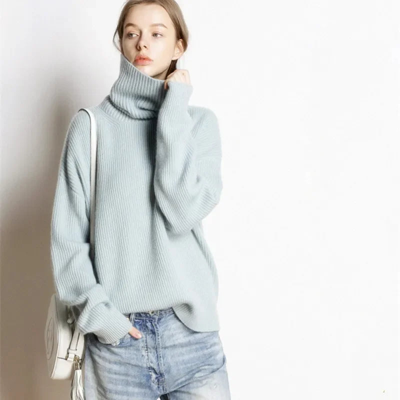 Stilla | Oversized Rullekrave Sweater Dame