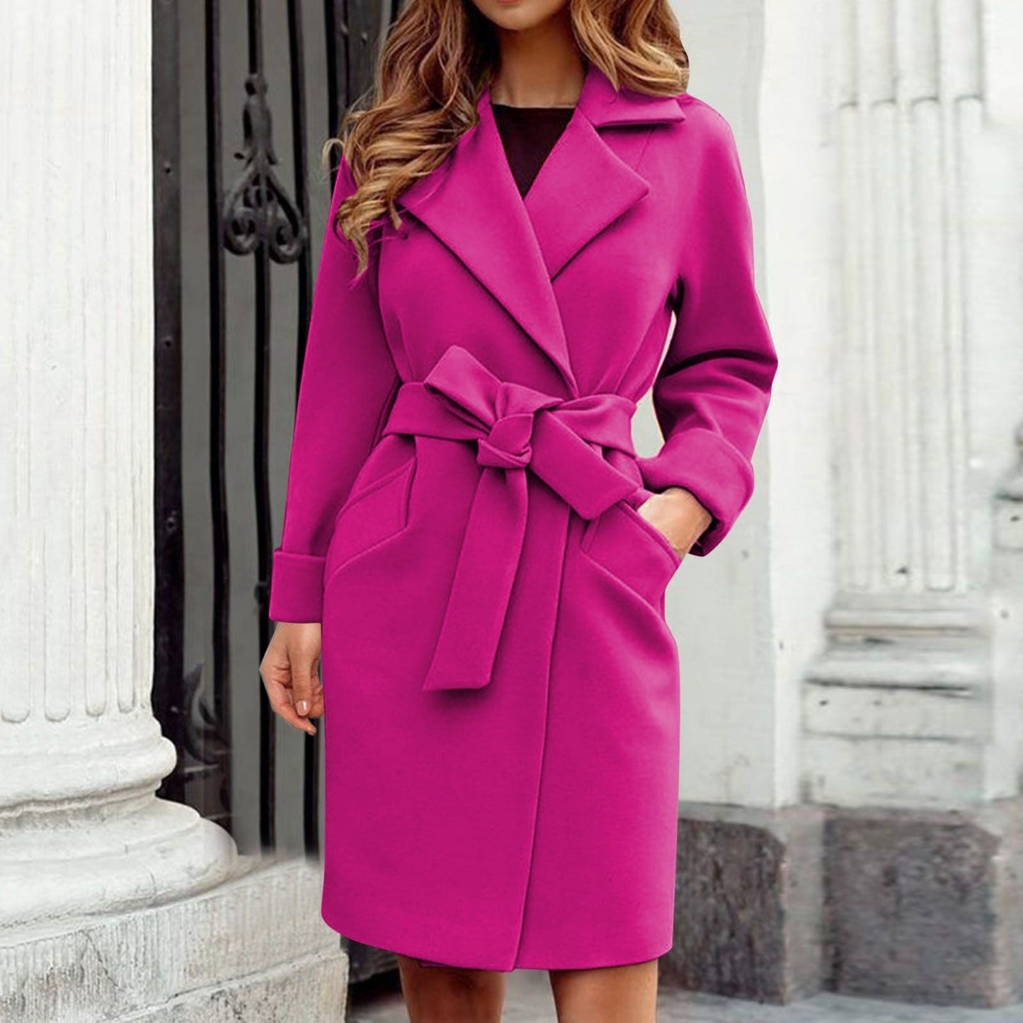 Stilla | Trenchcoat Vinterfrakke Med Knapstolpe Lyse Farver Hailey