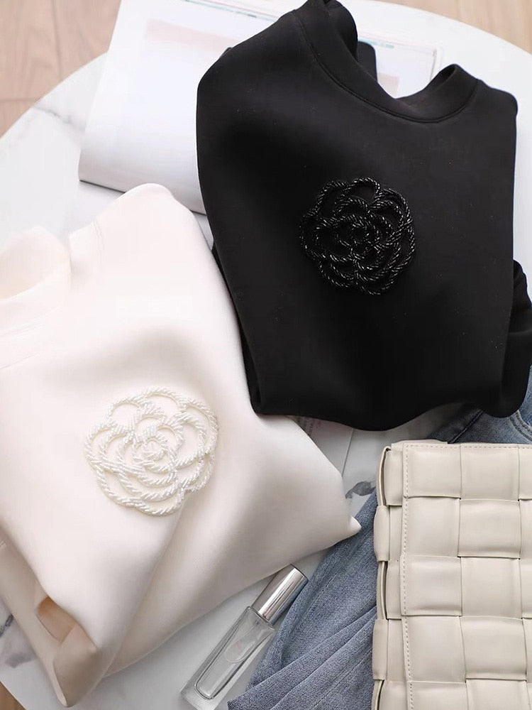 Stilla | Pullover O-hals Pullovere Patchwork Toppe Langærmet Streetwear Casual