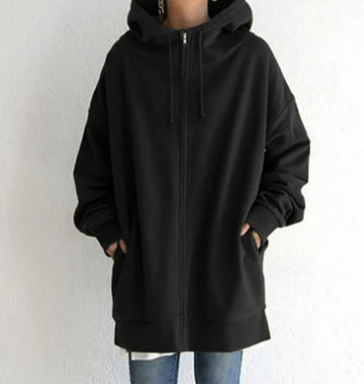 Stilla | Dame Hoodie Med Lynlås Til Efterår/vinter