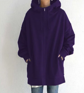 Stilla | Dame Hoodie Med Lynlås Til Efterår/vinter
