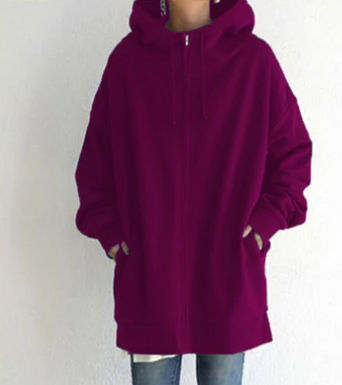 Stilla | Dame Hoodie Med Lynlås Til Efterår/vinter