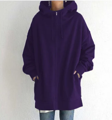 Stilla | Dame Hoodie Med Lynlås Til Efterår/vinter