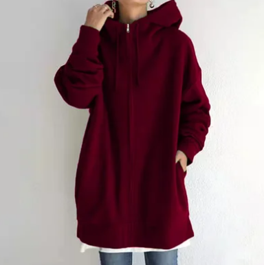 Stilla | Dame Hoodie Med Lynlås Til Efterår/vinter