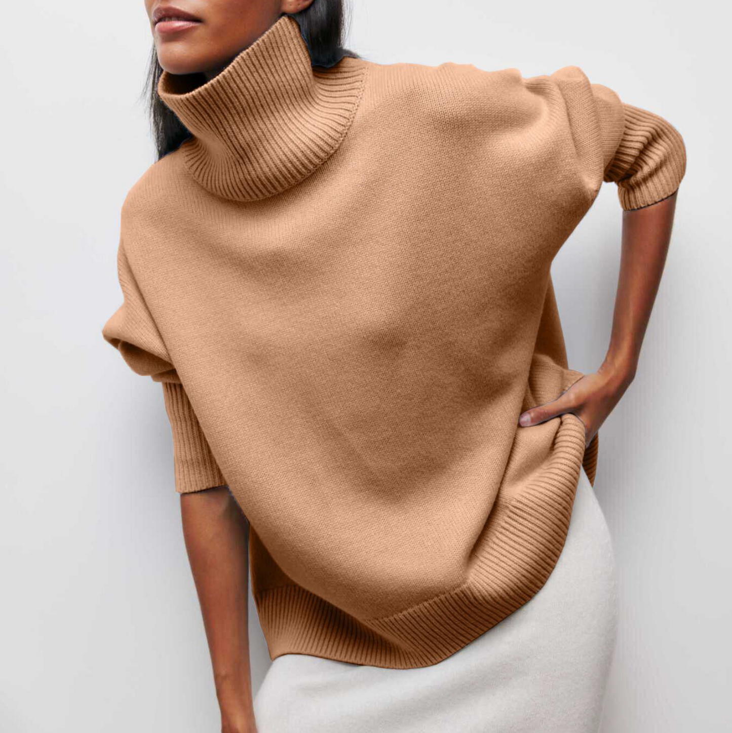Stilla | Oversized-trøje Med Rullekrave