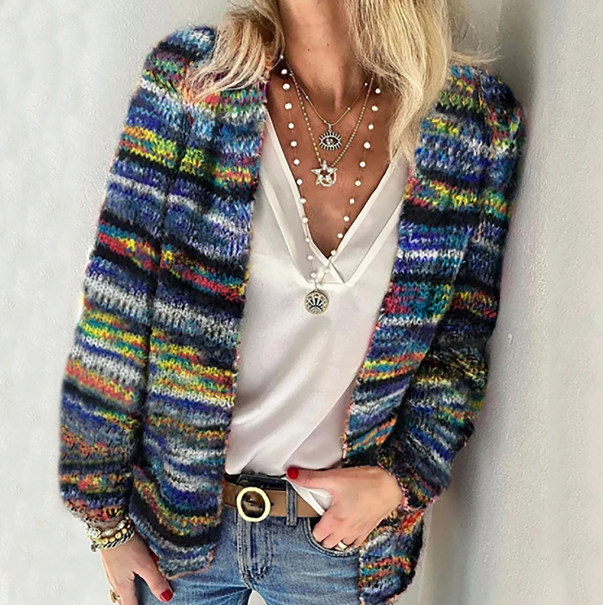 Stilla | Flerfarvet Cardigan