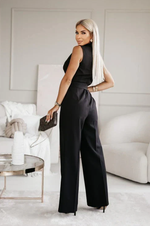 Stilla | Ärmløs Jumpsuit Med Bælte