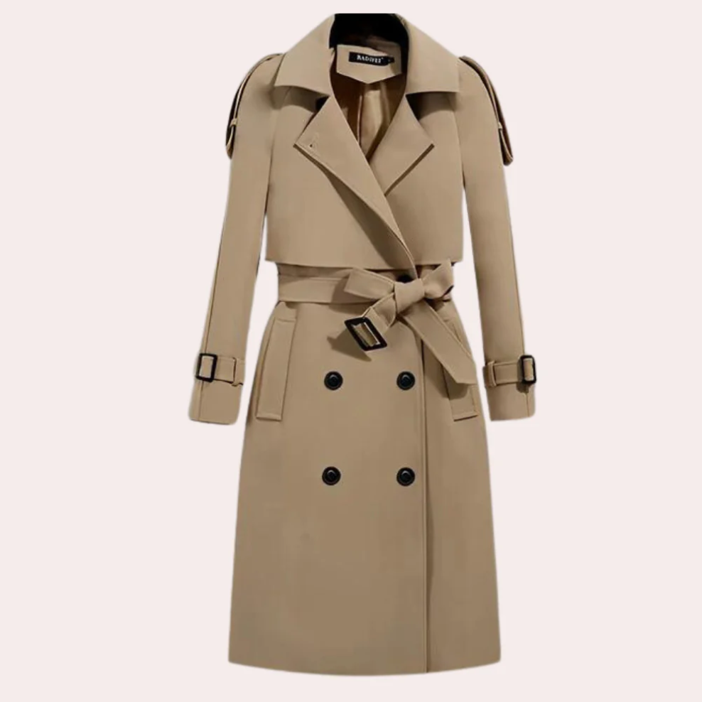 Stilla | Elegant Lang Trenchcoat til Kvinder Tidløs Elegance til Enhver Lejlighed