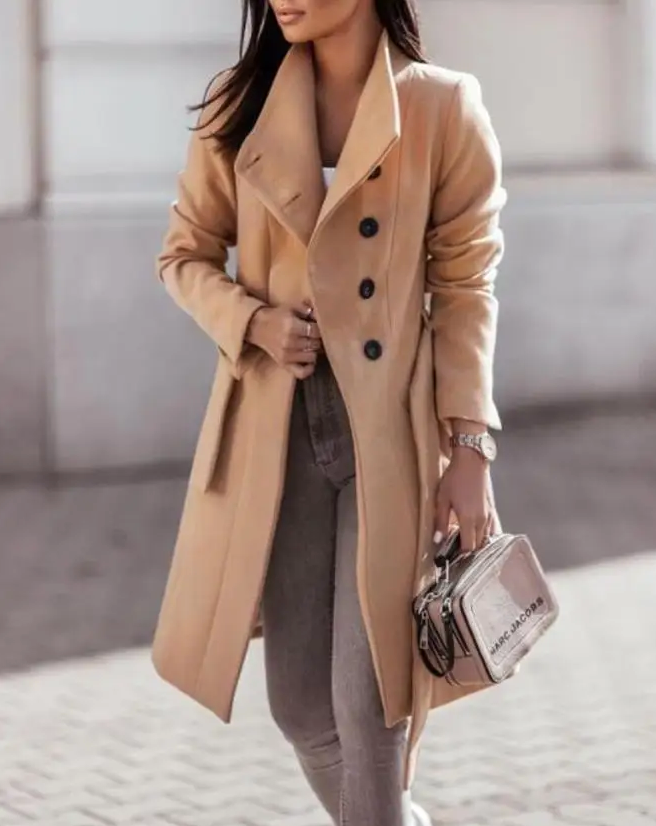 Stilla |Tidlløs Dame Trenchcoat Perfekt Til Elegante Looks