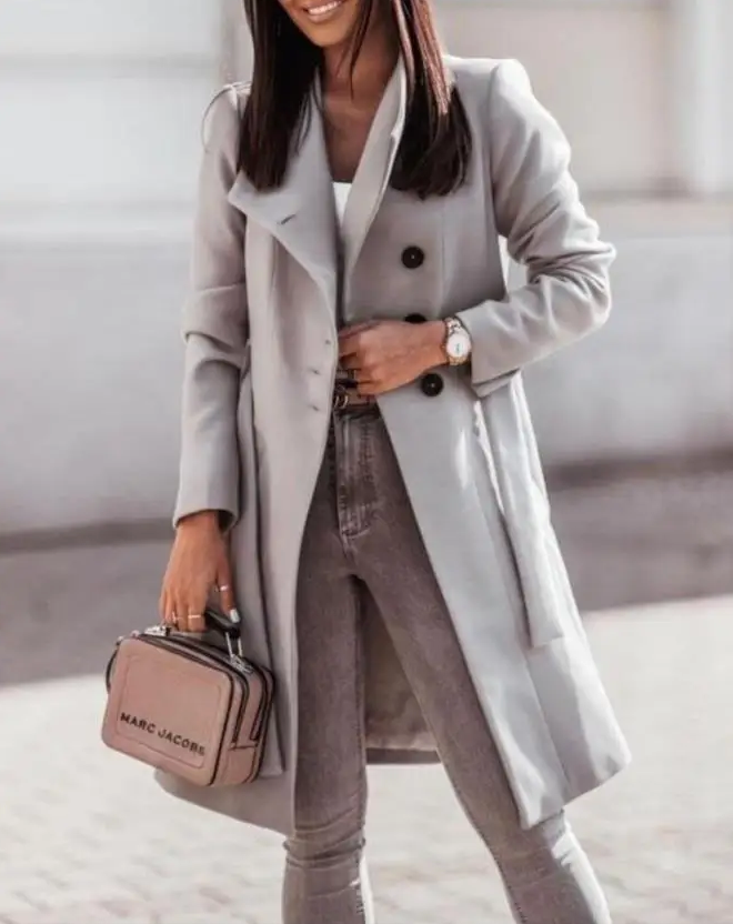 Stilla |Tidlløs Dame Trenchcoat Perfekt Til Elegante Looks