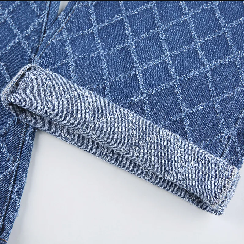 Stilla | Diamantformede Jeans med Høj Talje