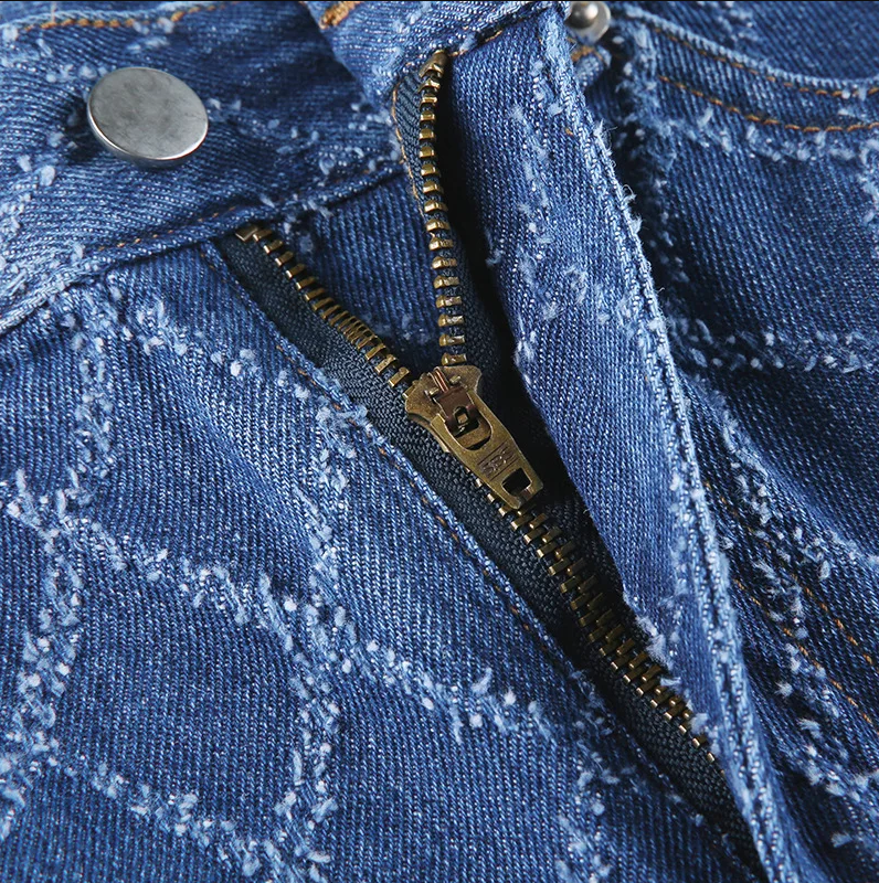 Stilla | Diamantformede Jeans med Høj Talje