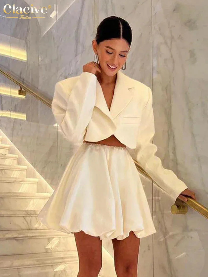 Stilla | Elegant blussende nederdel i satin
