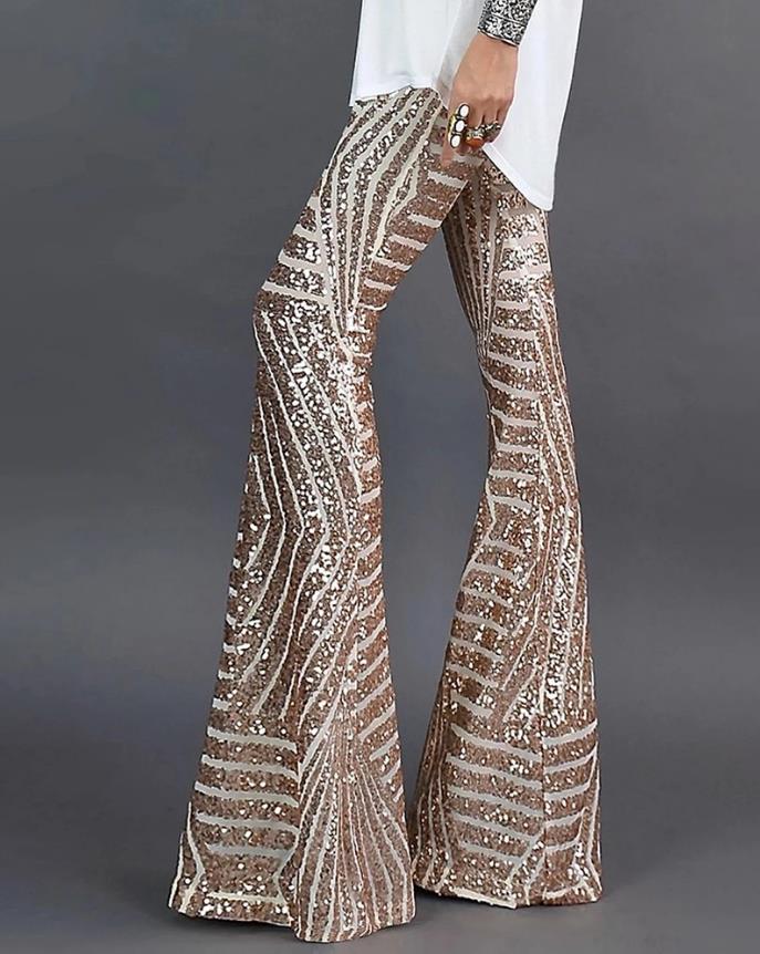 Stilla | Glitter Flared Bukser
