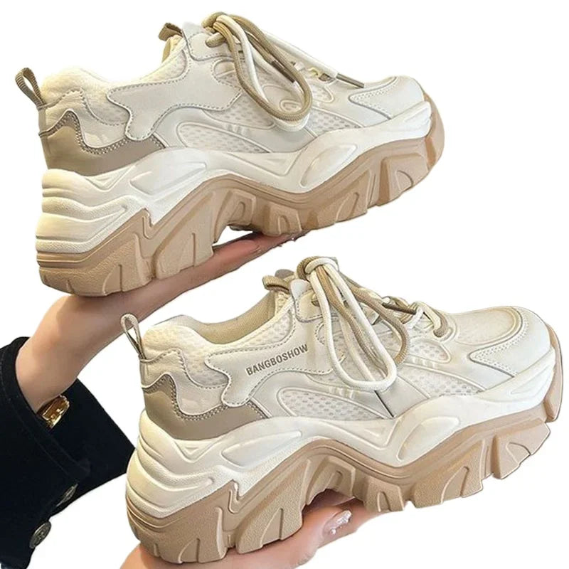 Stilla | Chic Platform Hvide Sneakers til kvinder
