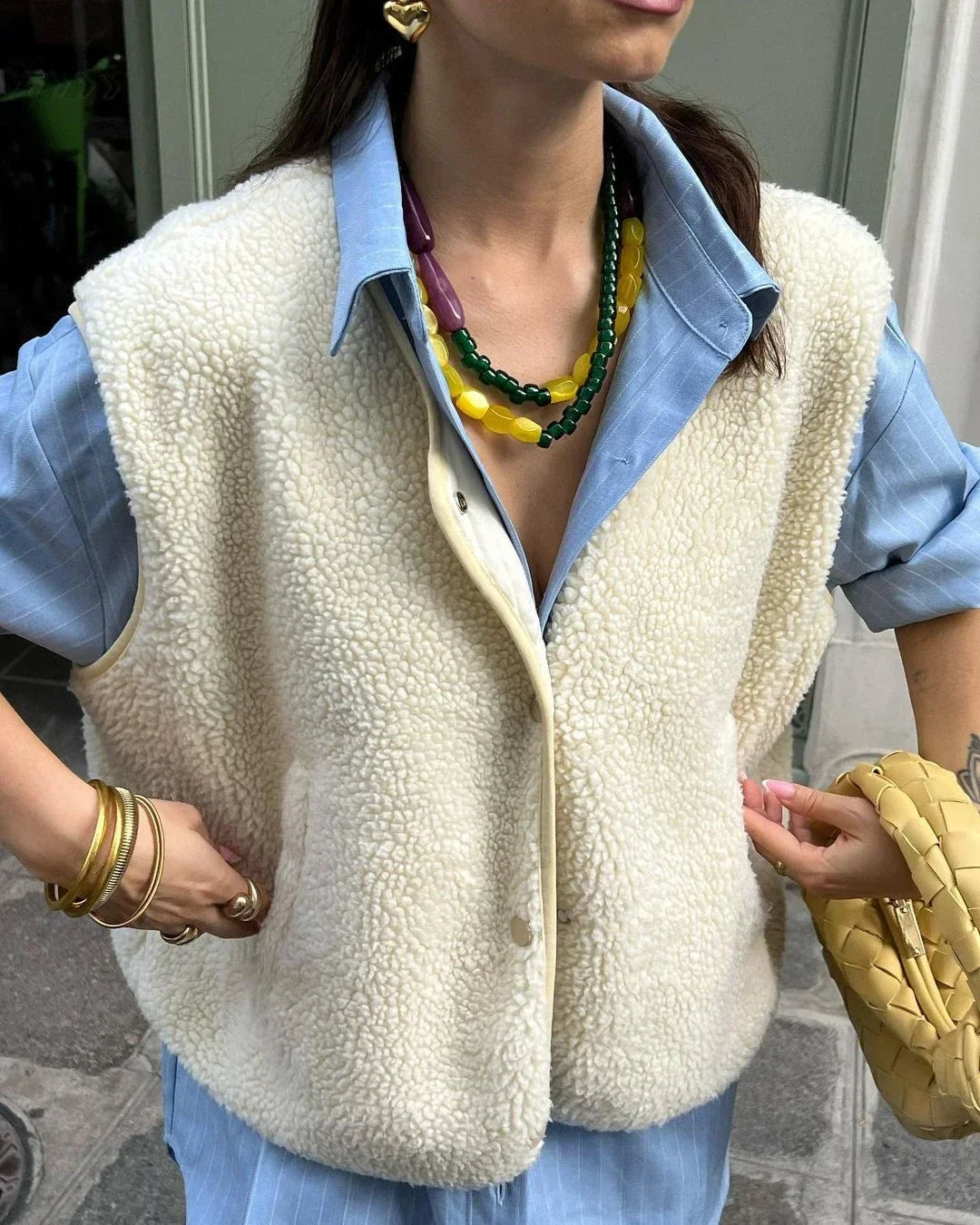 Stilla | Ærmeløs V-hals vest til efterår og vinter