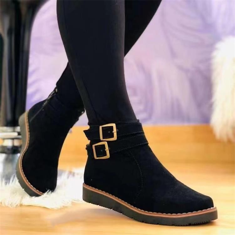 Stilla | Lynlåse Ankelstøvler I Faux Suede