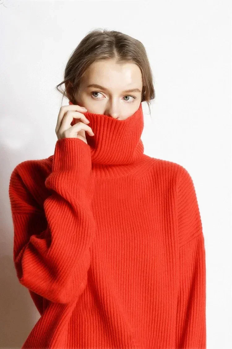 Stilla | Oversized Rullekrave Sweater Dame