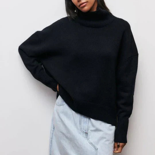 Stilla | Overstørrelse Turtle Neck Trøje Til Damer Komfortabel Uld