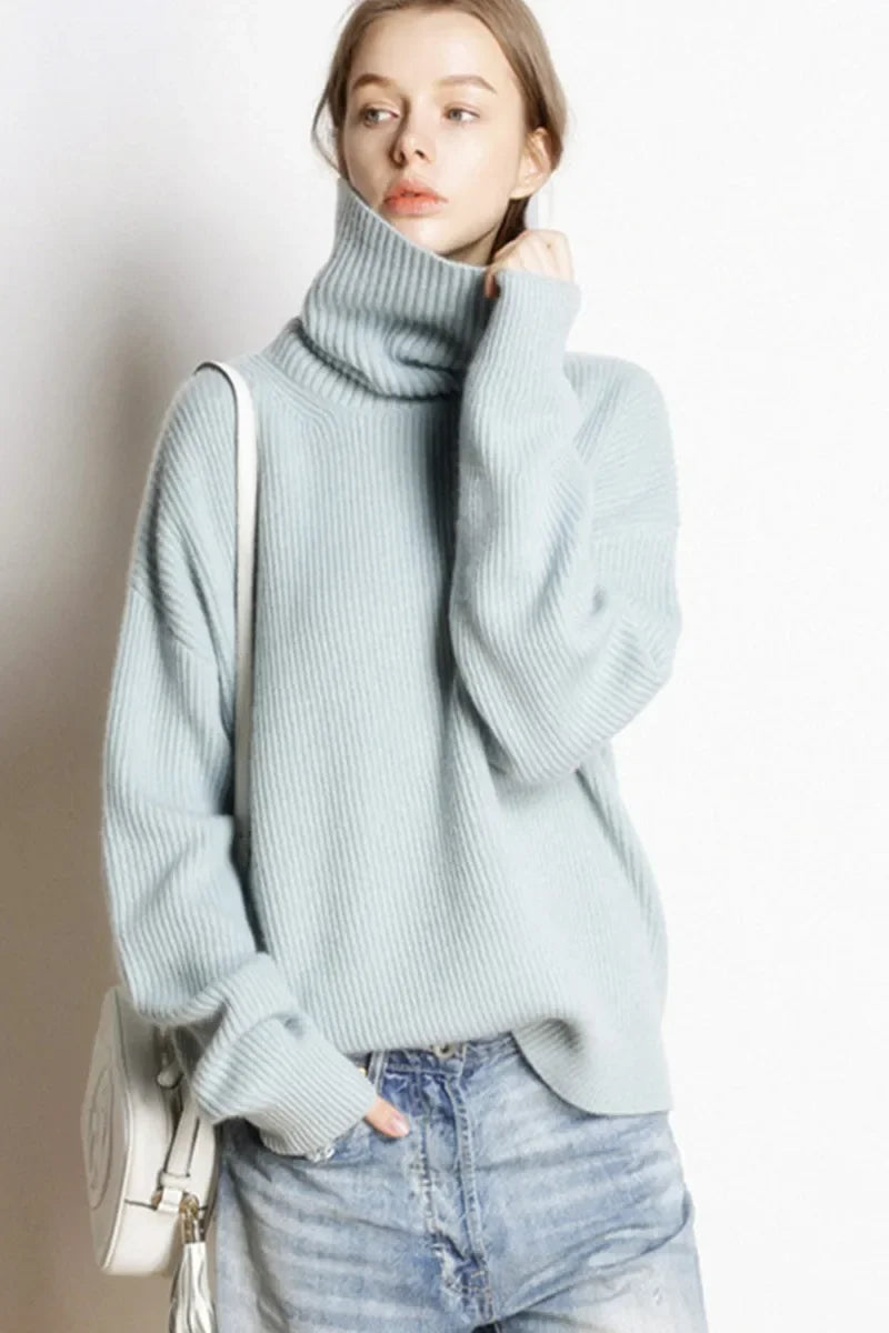 Stilla | Oversized Rullekrave Sweater Dame