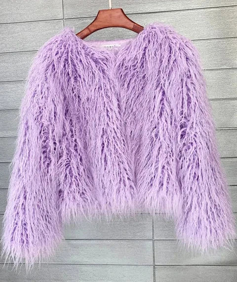 Stilla | Vibrant Unisex Festival Faux Fur Jakke