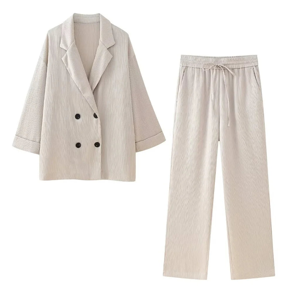 Stilla | Elegant Satin Buksedragt
