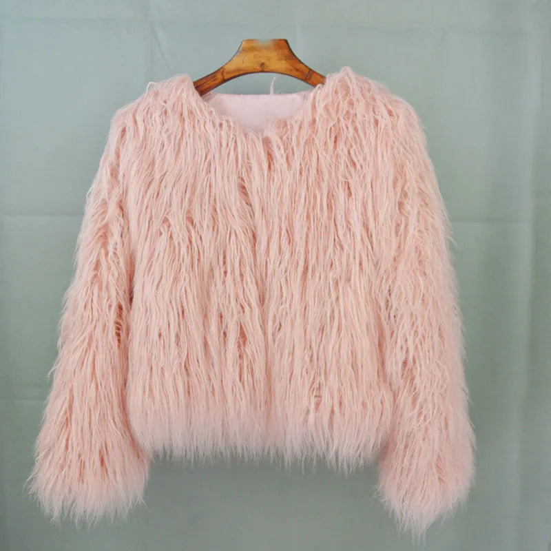 Stilla | Vibrant Unisex Festival Faux Fur Jakke