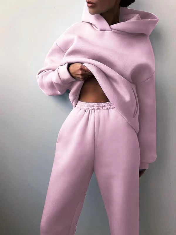 Stilla | Oversize sweatshirt-sæt til kvinder med hætte
