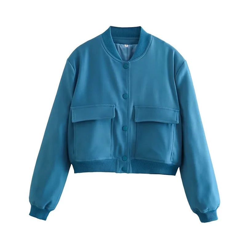 Stilla | Cropped Bomberjakke i Satin