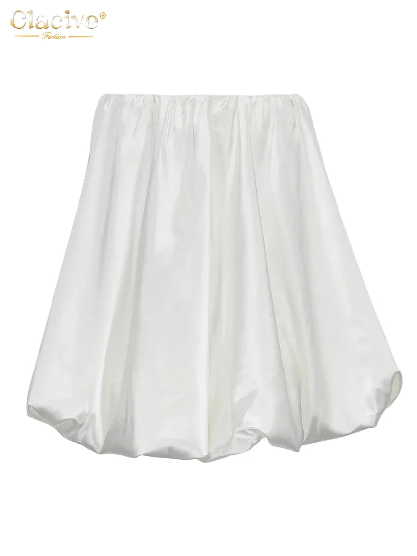Stilla | Elegant blussende nederdel i satin