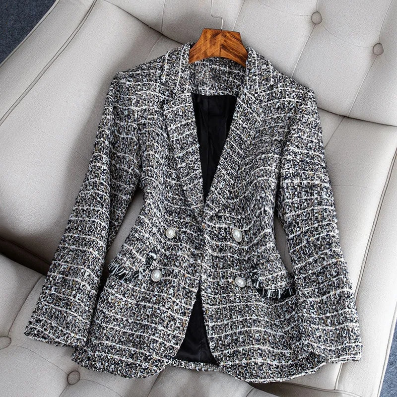 Stilla | Rutig Blazer Til Kvinder