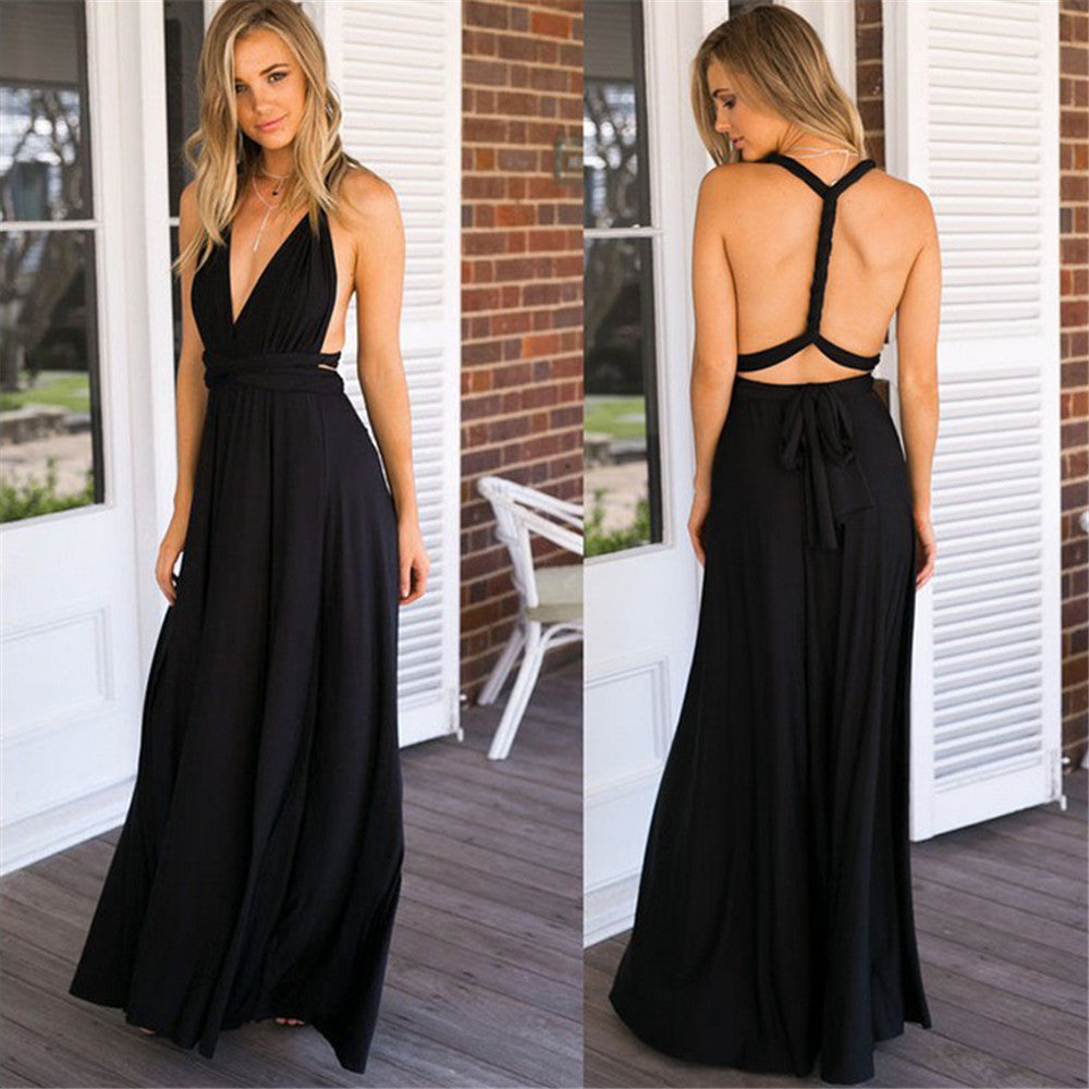 Stilla | Kvinders Multiway Wrap Konvertibel Boho Maxi Kjole