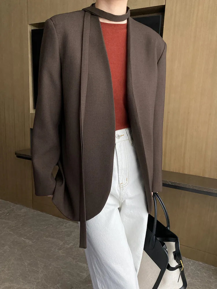 Stilla | Designer Blazer med Rynket Bund