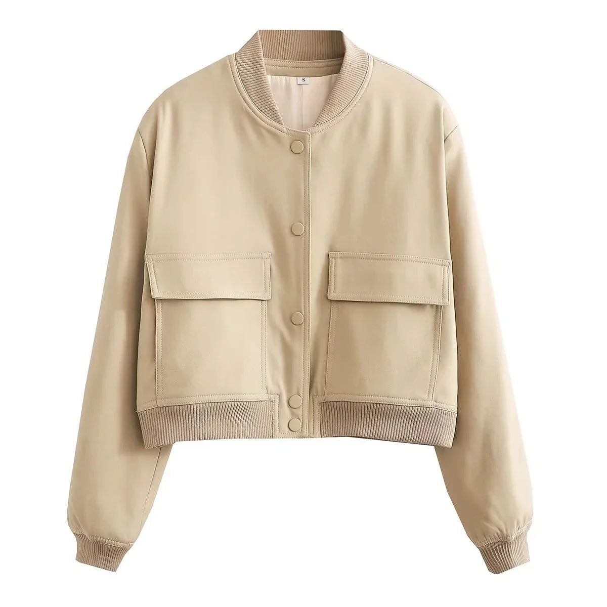 Stilla | Cropped Bomberjakke i Satin
