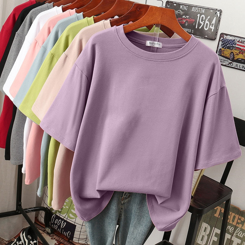 Stilla | Bomuld Basic Plus-Størrelse T-Shirt til Kvinder Annika