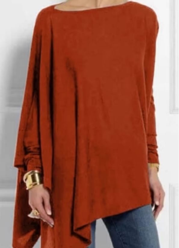 Stilla | Elegante Poncho Cashmere-blend Med Asymmetrisk Snit