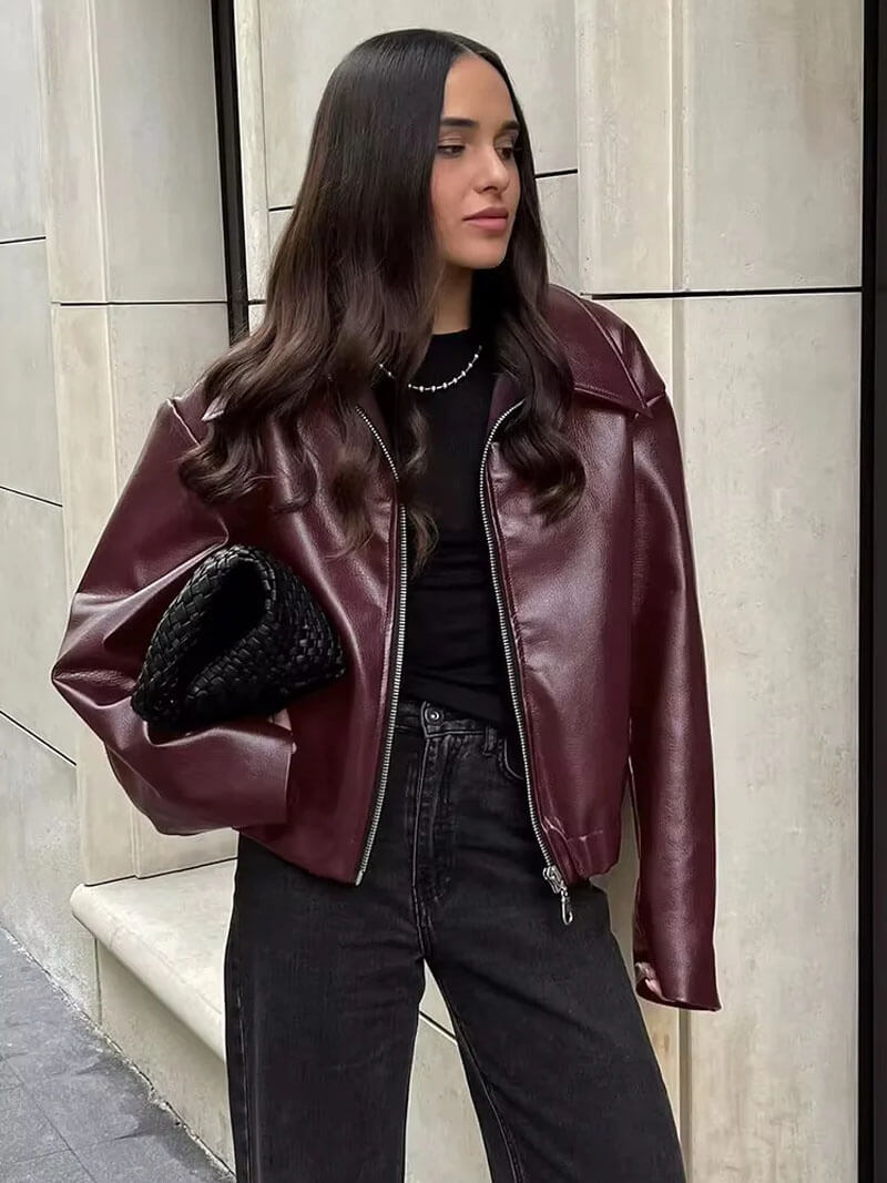 Stilla | Streetwear Pu-Læder Jakke Cassie