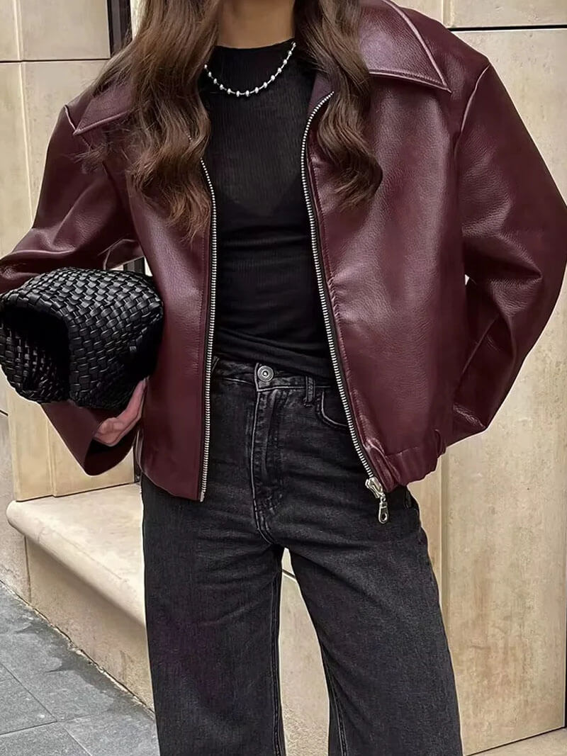 Stilla | Streetwear Pu-Læder Jakke Cassie
