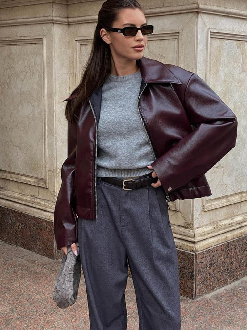 Stilla | Streetwear Pu-Læder Jakke Cassie