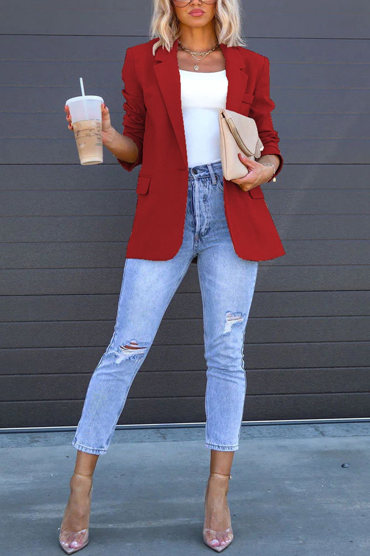 Stilla | Blazer Mellemlang Uni Med Bagindsnit