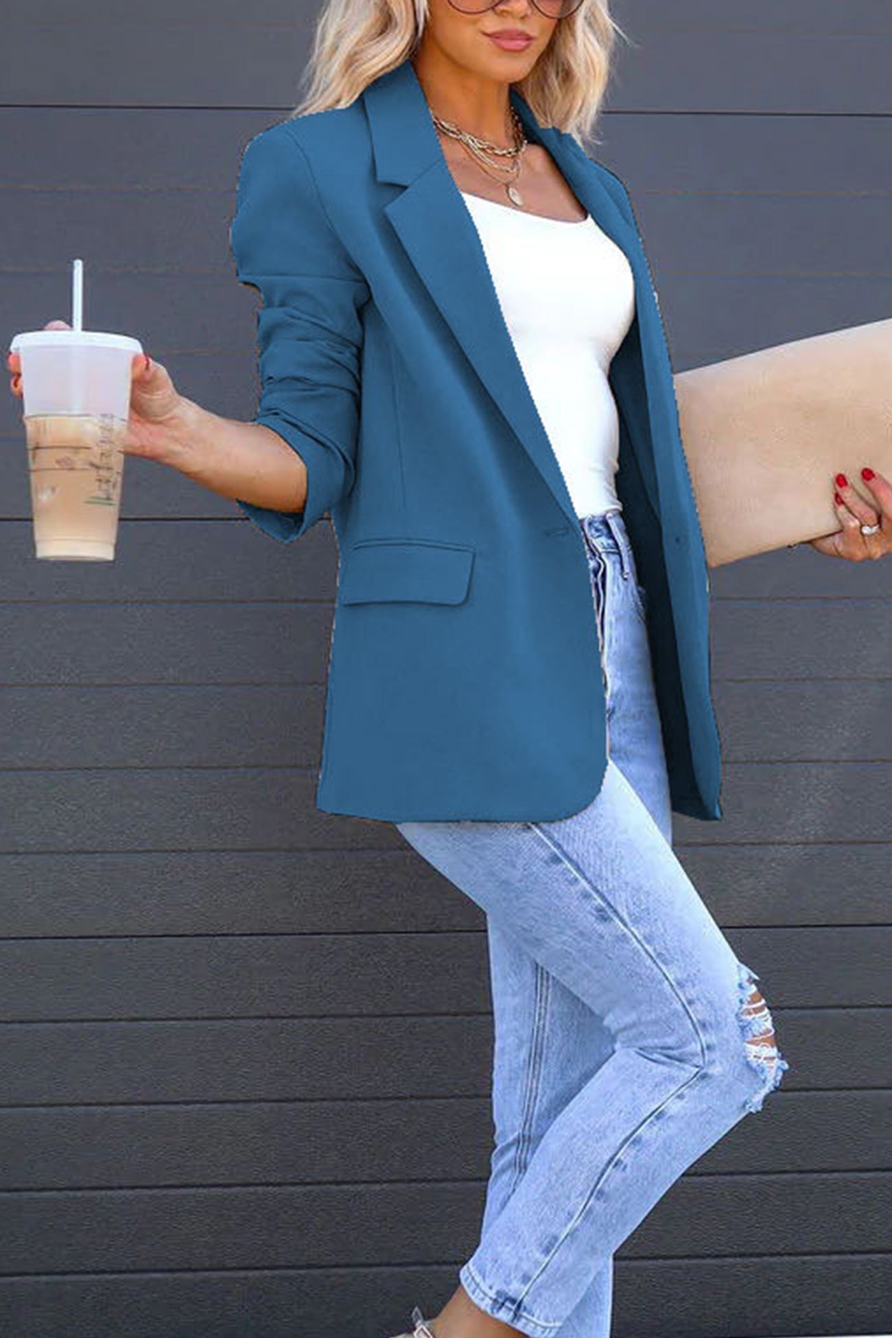 Stilla | Blazer Mellemlang Uni Med Bagindsnit