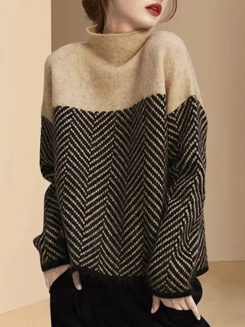 Stilla | Striklet Soft Sweater Med Medium Krave