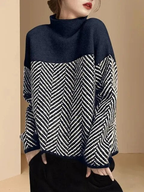 Stilla | Striklet Soft Sweater Med Medium Krave