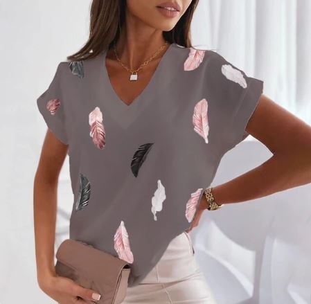 Stilla | Mode-T-Shirt med V-Udskæring
