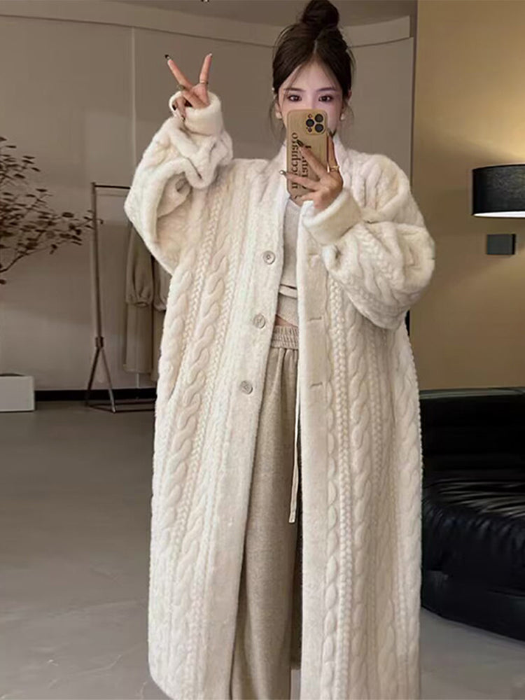 Stilla | Kvinders Vinter Strik Lang Cardigan