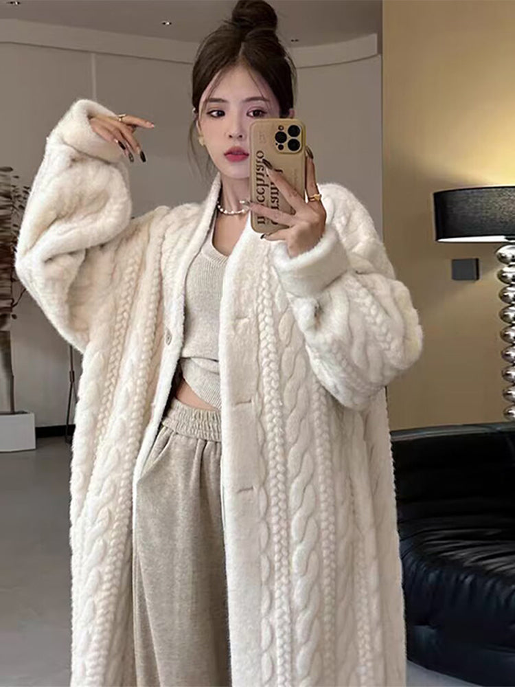 Stilla | Kvinders Vinter Strik Lang Cardigan