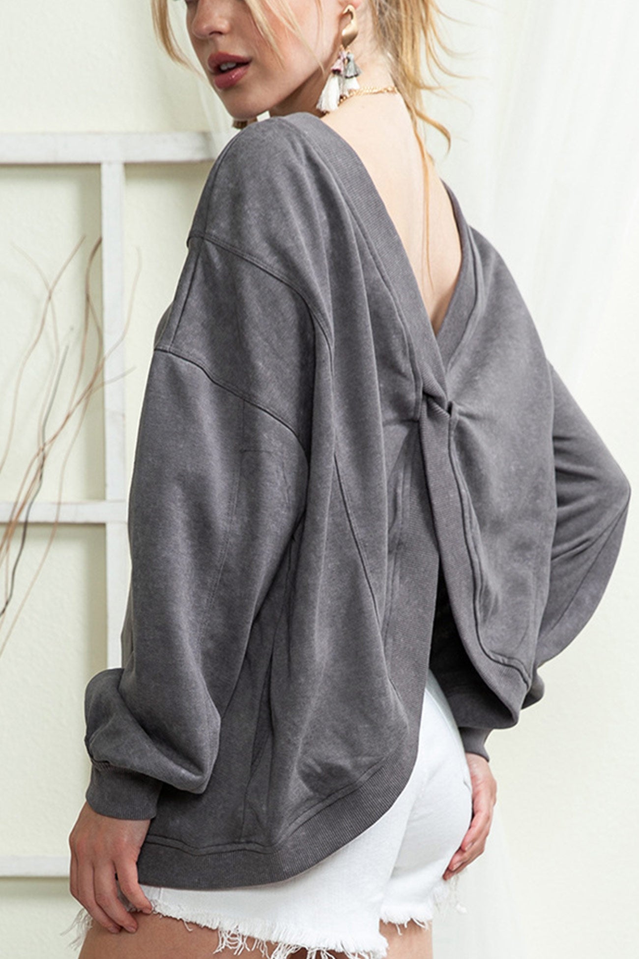 Stilla | Rib T-shirts med Drejet Ryg og Lommer