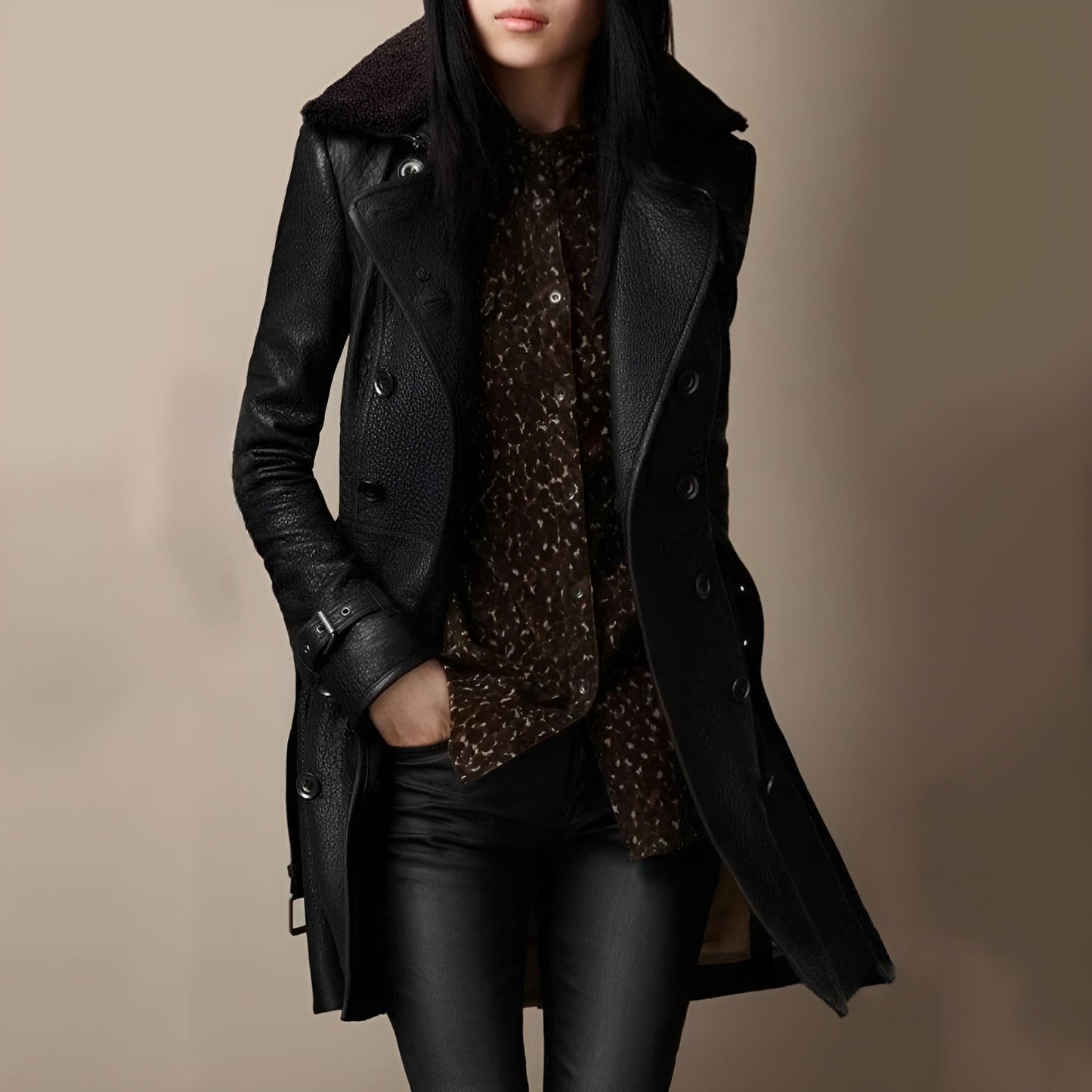 Stilla | Trenchcoat Af Læder
