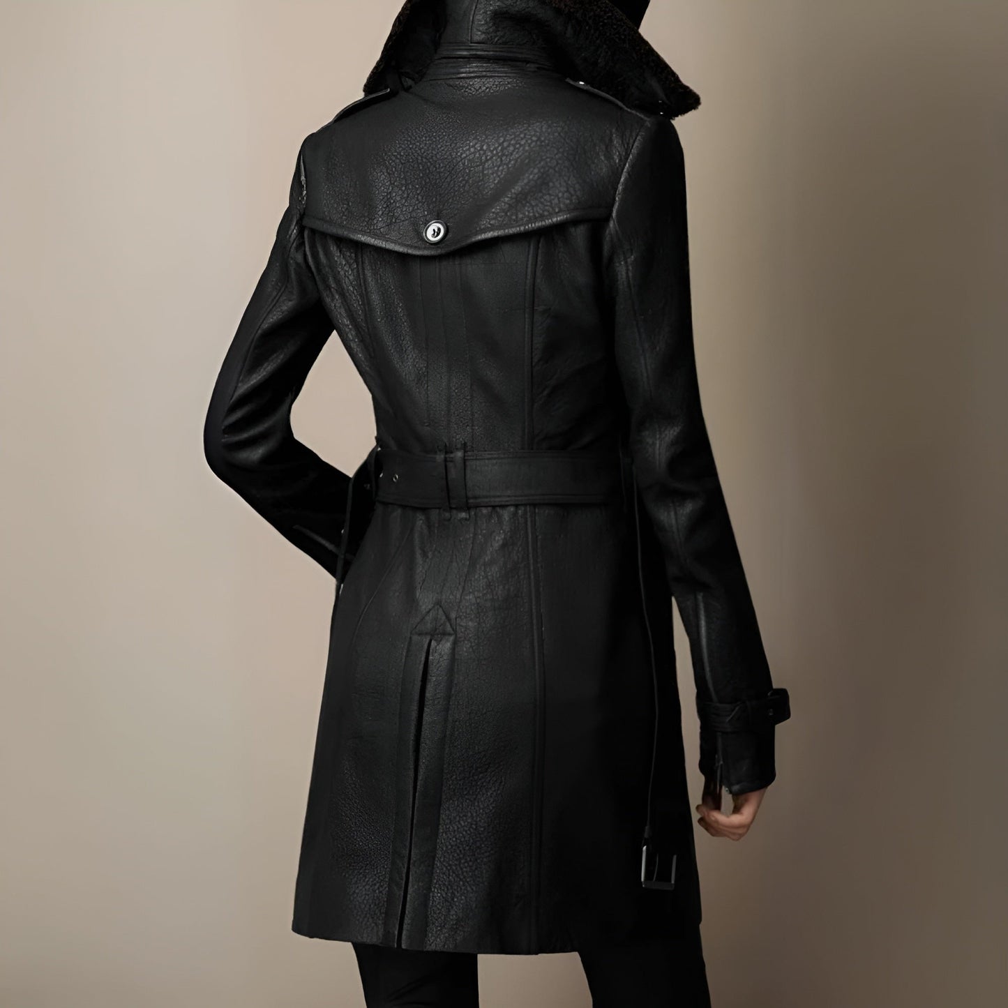 Stilla | Trenchcoat Af Læder